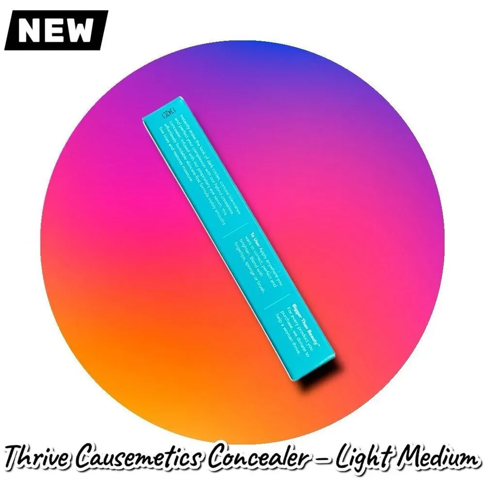 New NWT Thriv Buildable Creaseless Concealer – Light Medium